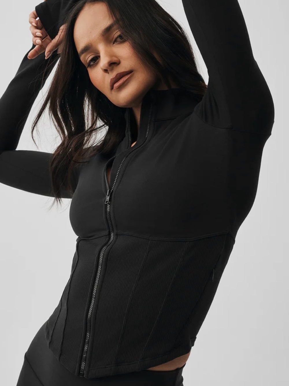 ALO Airbrush Corset Full Zip Jacket